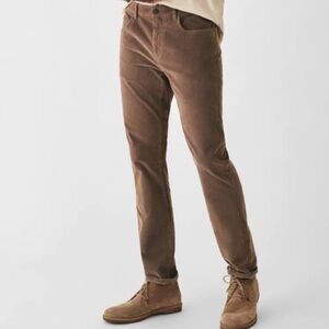 FAHERTY | $168 Men’s Stretch Corduroy Pants in Brown, Size 35